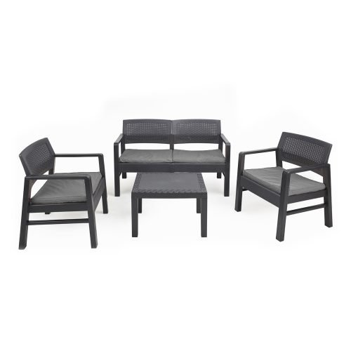 PROGARDEN Vrtni set Kilimanjaro antracit sa jastucima