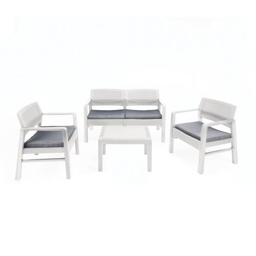 PROGARDEN Vrtni set Kilimanjaro bijeli sa jastucima