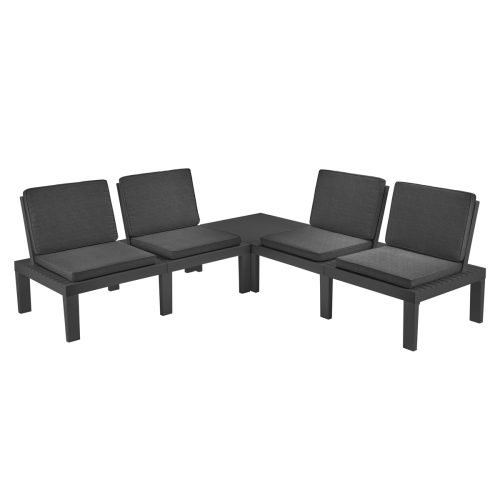 PROGARDEN Vrtni set Molok antracit sa jastucima