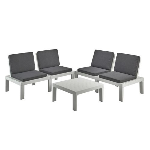 PROGARDEN Vrtni set Molok bijeli sa jastucima