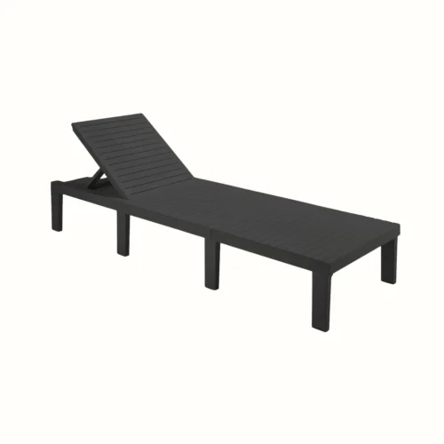 SLOŽIVA LEŽALJKA HAITI BEZ JASTUKA 65 x 195 x 78 cm – 5 POLOŽAJA ANTRACIT