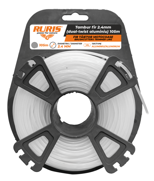 RURIS silk za trimer 2.4mmx105m Dual-Twist aluminij