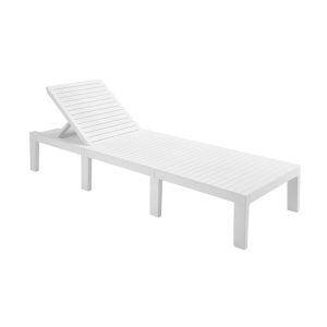 SLOŽIVA LEŽALJKA HAITI BEZ JASTUKA 65 x 195 x 78 cm - 5 POLOŽAJA BIJELA